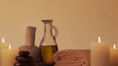 Aromaterapi, oryantal masaj ve kaplıca tedavisi. Rahatlama bileşimi arkaplanı.