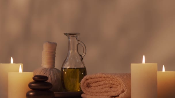 Aromatherapie Orientalische Massage Und Wellness Behandlungskonzept Hintergrund Der Entspannung — Stockvideo