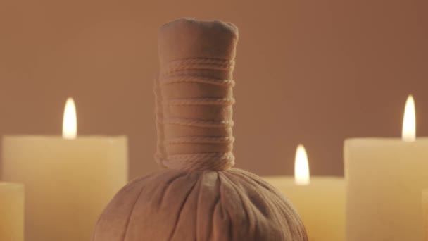 Aromaterapia Massaggio Orientale Trattamento Termale Sfondo Composizione Rilassamento — Video Stock