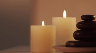 Oryantal masaj tedavisi kompozisyonu. Spa prosedürleri, meditasyon, refah ve aromaterapi kavramı.