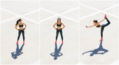 Genç, uygun ve açık eğitim sportif buldu. Fitness, spor, kentsel koşu ve sağlıklı yaşam konsepti.