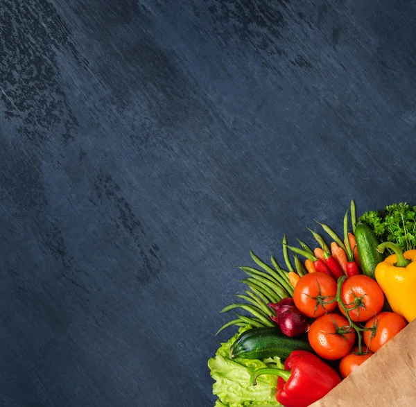 Conceito Dieta Alimentação Saudável Frutas Legumes Alimentos Veganos Ingredientes Nutricionais — Fotografia de Stock