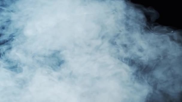 Smoke Texture Blank Black Background Mystical Steam Night — Stock Video