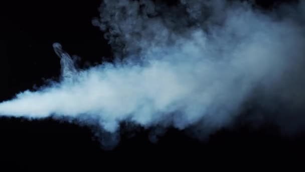 Textura Humo Sobre Fondo Negro Blanco Vapor Místico Por Noche — Vídeos de Stock