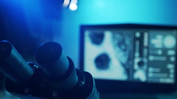 科学实验室的特写镜头大流行病 疫苗研究和Coronavirus Covid 19试验概念 — 图库视频影像