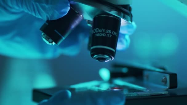 Gros Plan Laboratoire Scientifique Maladies Pandémiques Soins Santé Recherche Vaccinale — Video
