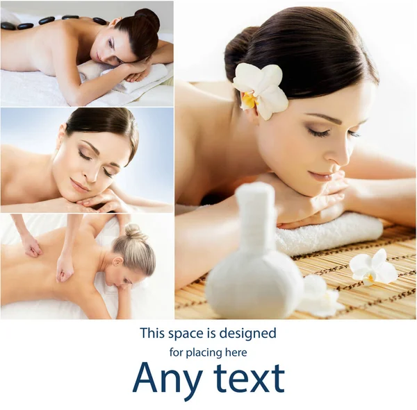 Frauen Die Verschiedene Arten Von Massage Haben Spa Wellness Gesundheit — Stockfoto