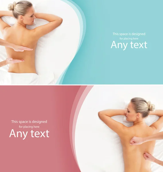 Healthy Beautiful Woman Spa Salon Copy Space Template Recreation Healing — 스톡 사진