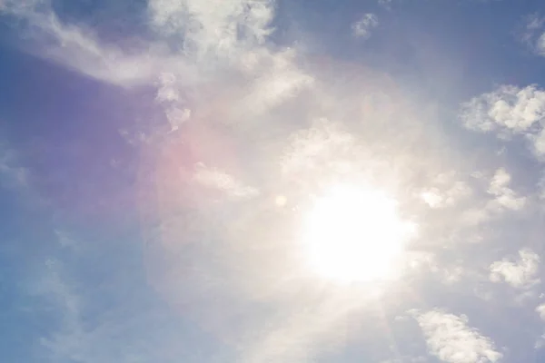 Sunlight Flare Blue Sky Background — Stock Photo, Image