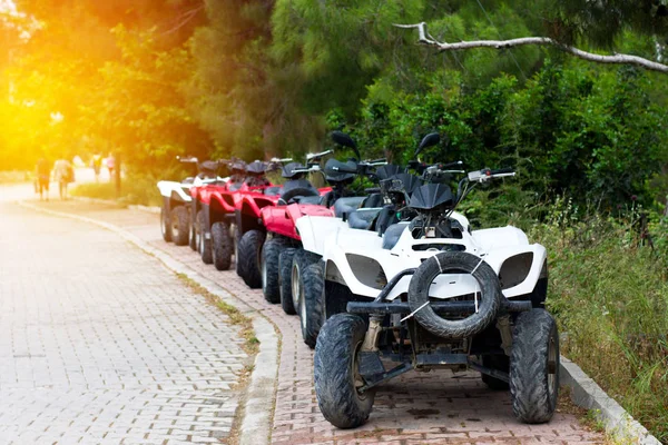 Road yakınındaki bazı quad Bisiklet