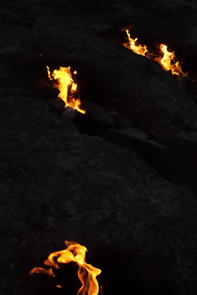 Chimera fires near Cirali Olympos beach — Stock Photo, Image