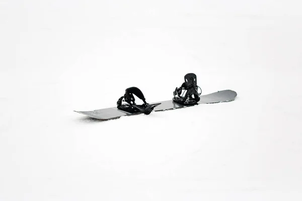 Snowboard Negro Nieve Blanca Concepto Invierno Activo — Foto de Stock