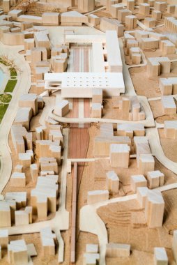 Mimari sunum için modeli çevreleyen sitesi