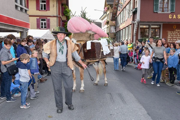 La parata annuale della transumanza rurale di Kerns — Foto Stock