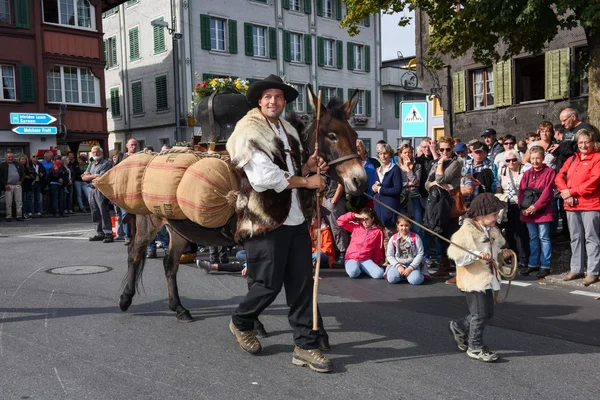 The annual rural transhumance parade of Kerns — Stock Photo, Image