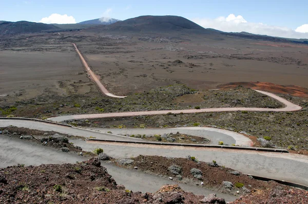 Straße zum Vulkan Piton de la Fournaise — Stockfoto