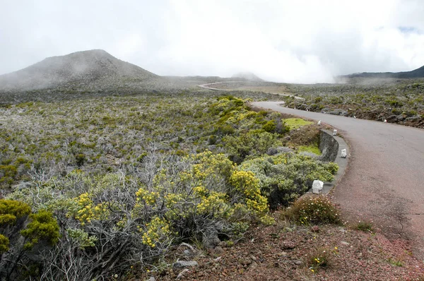 Road to Piton de la Fournaise volcano — Stock Photo, Image