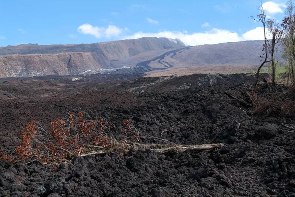 Fluxo de lava da ilha de La Reunion — Fotografia de Stock