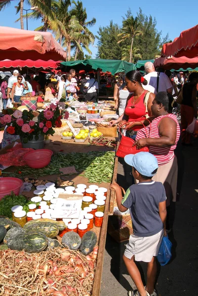 The market of Saint Paul on La Reunion island, France — Stock Photo, Image