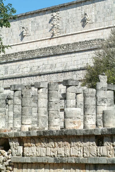 Chrám válečníků v Chichén Itzá, Yucatan, Mexiko — Stock fotografie