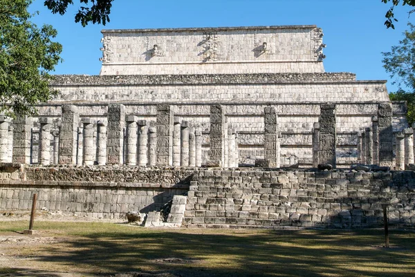 Chrám válečníků v Chichén Itzá, Yucatan, Mexiko — Stock fotografie