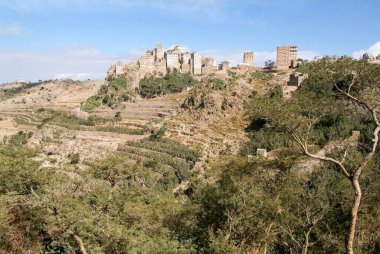In Dağları üzerinde Al Hajjarah Köyü