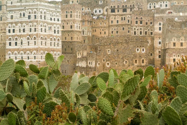 Den byn av Al Hajjarah på Haraz berg — Stockfoto