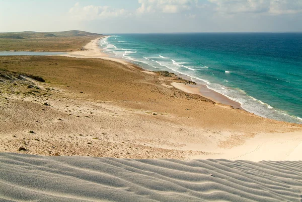 Deleisha strand op het eiland Socotra — Stockfoto