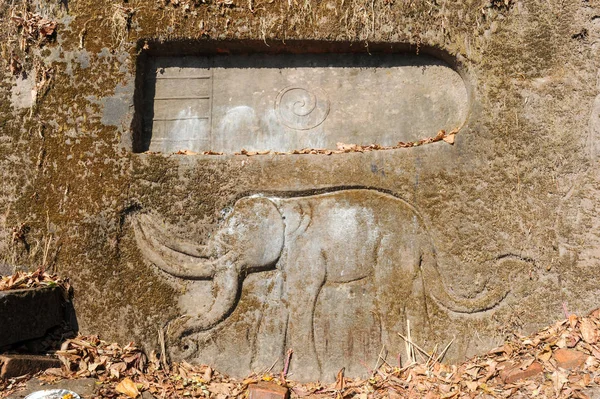 Detail of Wat Phu temple in Champasak — Stock Photo, Image