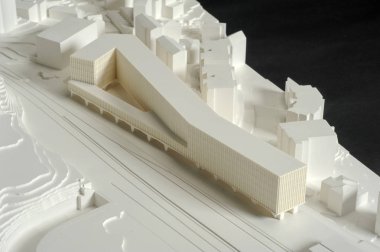 Mimari sunum ve backgr için modeli çevreleyen sitesi