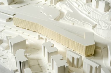 Mimari sunum ve backgr için modeli çevreleyen sitesi