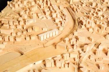 Mimari sunum ve backgr için modeli çevreleyen sitesi