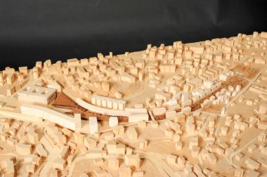 Mimari sunum ve backgr için modeli çevreleyen sitesi