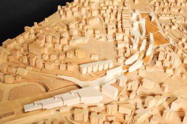 Mimari sunum ve backgr için modeli çevreleyen sitesi