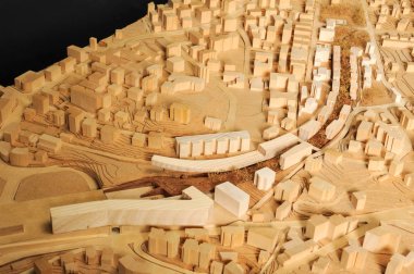 Mimari sunum ve backgr için modeli çevreleyen sitesi