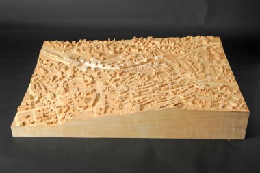 Mimari sunum ve backgr için modeli çevreleyen sitesi