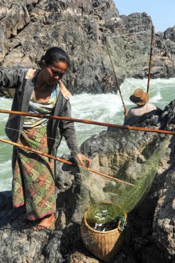 Laos adada Don Khon adlı Mekong Nehri