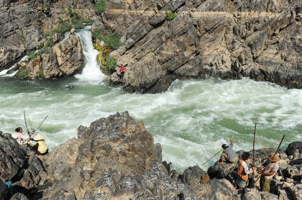 Il fiume Mekong sull'isola di Don Khon in Laos — Foto Stock