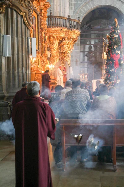 Personnes qui visitent la cathédrale Metropolitana de Mexico, Mexique — Photo