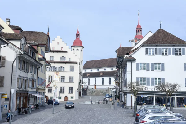 Das Dorf Sursee in der Schweiz — Stockfoto