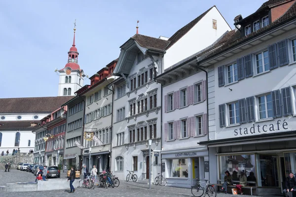 El pueblo de Sursee en Suiza — Foto de Stock