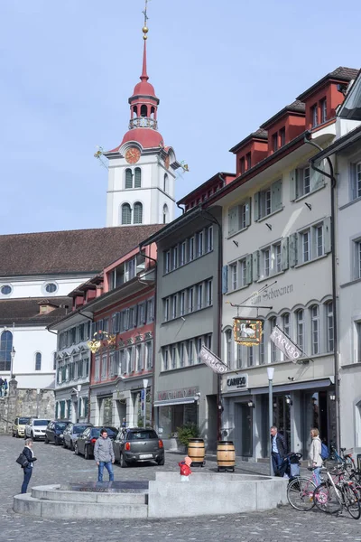 Деревня Сурзее в Швейцарии — стоковое фото