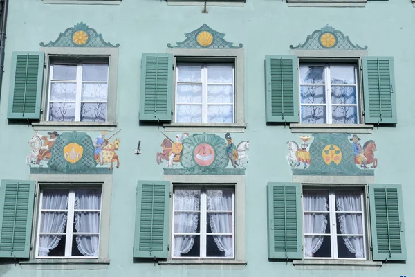 Casa nel villaggio di Willisau in Svizzera — Foto Stock