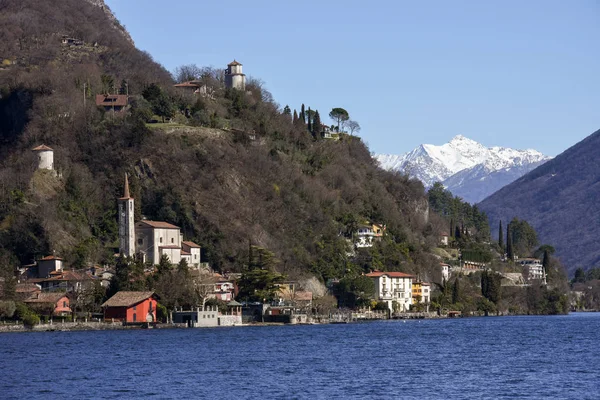 San Mamete paese nel comune di Valsolda, Italia — Foto Stock