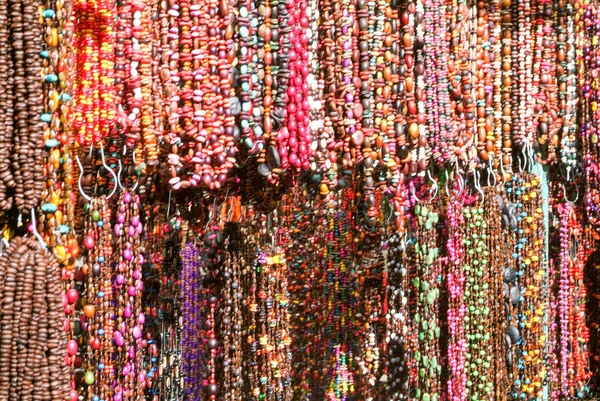 Cuentas mexicanas, mercado de artesanía india — Foto de Stock