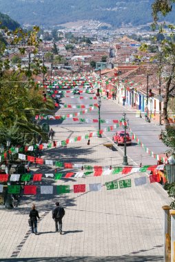 San Cristobal de las Casas, Meksika için havadan görünümü