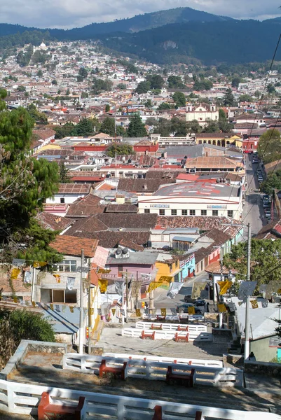 San Cristobal de las Casas, Meksika için havadan görünümü — Stok fotoğraf