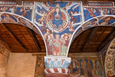 Freskler San Carlo di Negrentino, Switzerla, kilisenin içinde