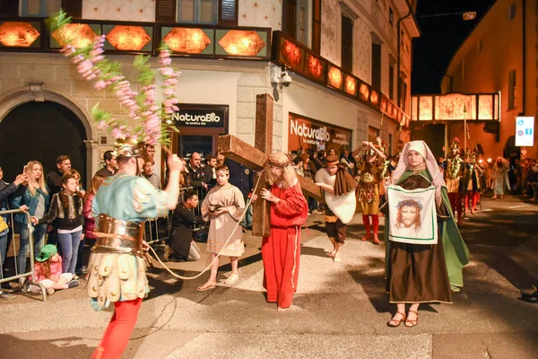 Jährliche Prozession der Kreuzigung Jesu Christi zu Ostern — Stockfoto