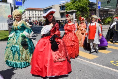 Venedik Maske dansları İsviçre Lugano ile sergilenen